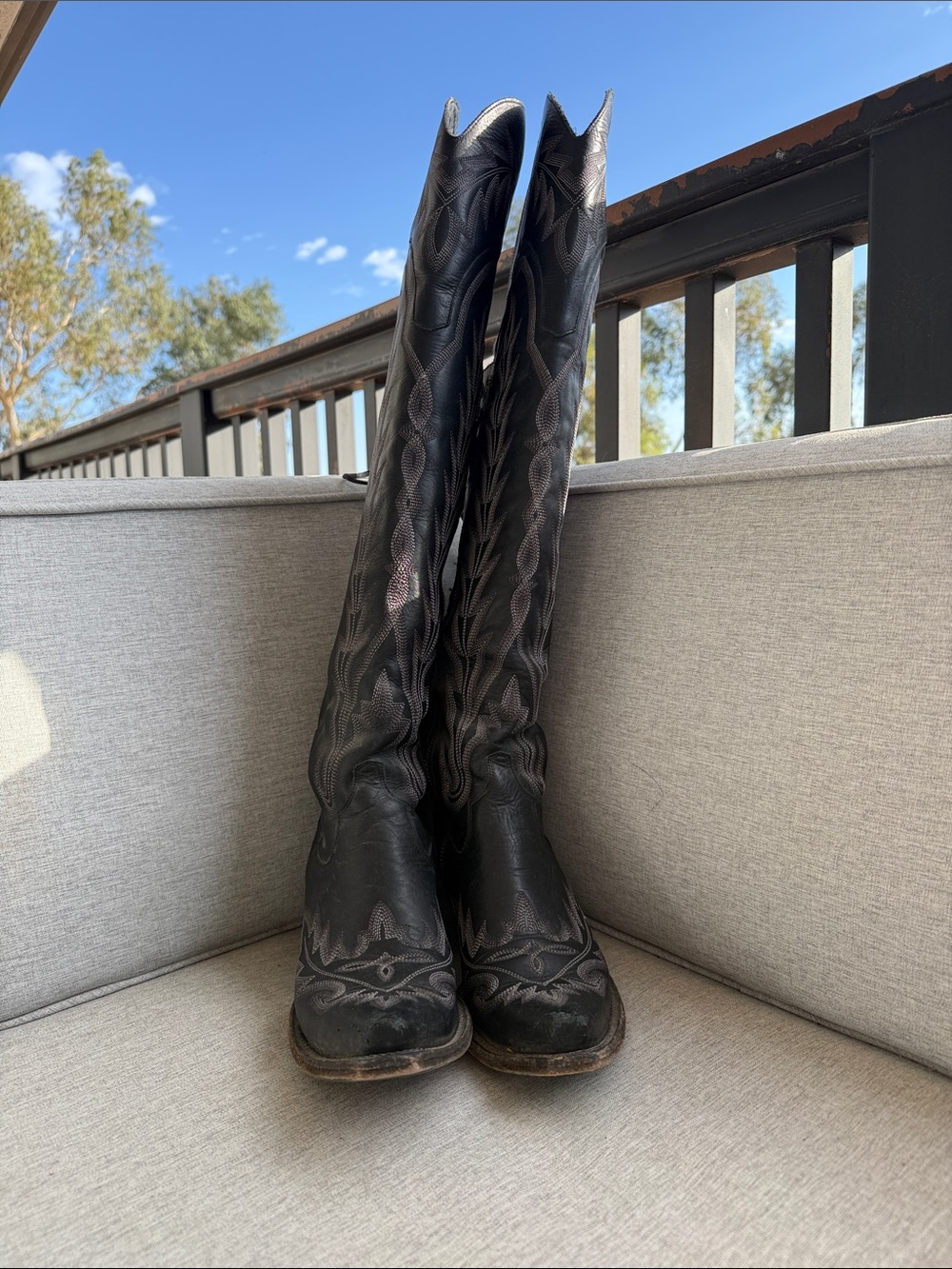 Lane OTK Lexington Women's Black Over-the-Knee Western Boots